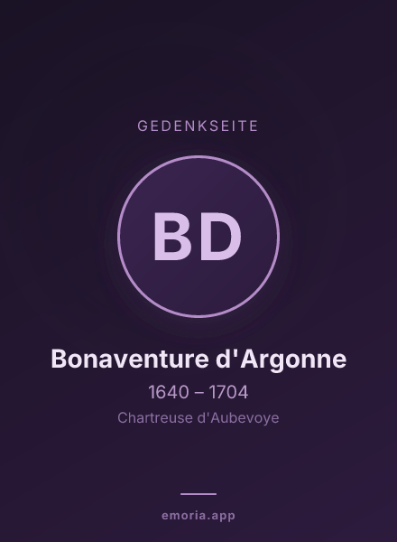 Gedenkportrait von Bonaventure d'Argonne