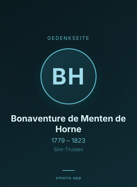 Gedenkportrait von Bonaventure de Menten de Horne