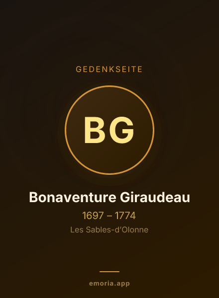 Gedenkportrait von Bonaventure Giraudeau