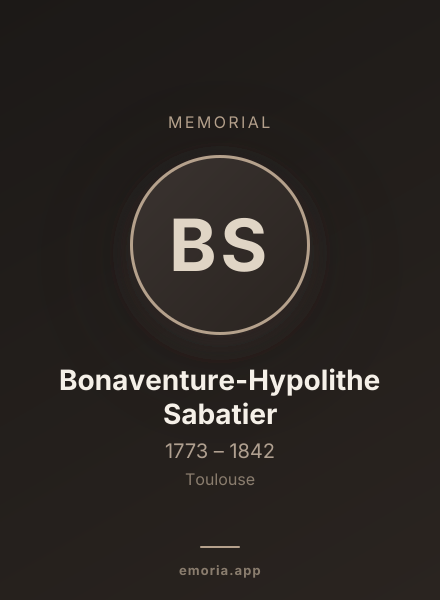 Memorial portrait of Bonaventure-Hypolithe Sabatier