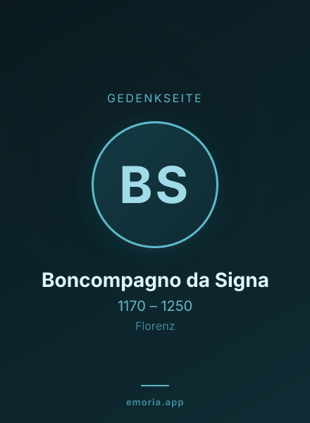 Gedenkportrait von Boncompagno da Signa