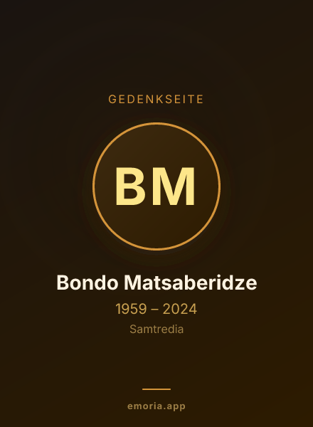 Gedenkportrait von Bondo Matsaberidze