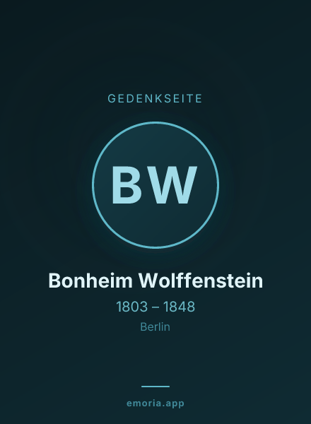 Gedenkportrait von Bonheim Wolffenstein