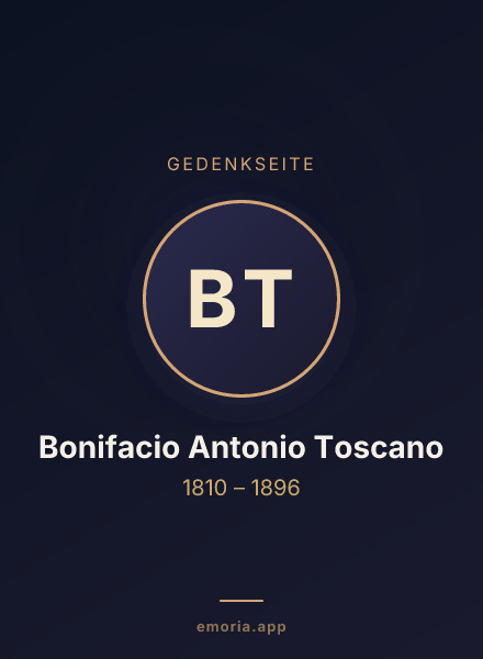 Gedenkportrait von Bonifacio Antonio Toscano