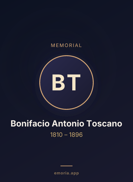 Memorial portrait of Bonifacio Antonio Toscano