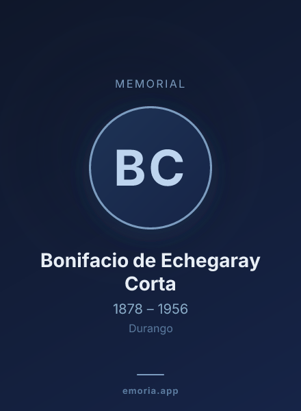 Memorial portrait of Bonifacio de Echegaray Corta