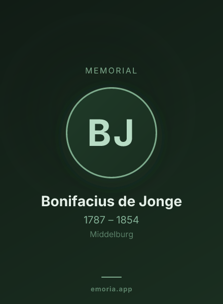 Memorial portrait of Bonifacius de Jonge