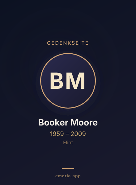 Gedenkportrait von Booker Moore