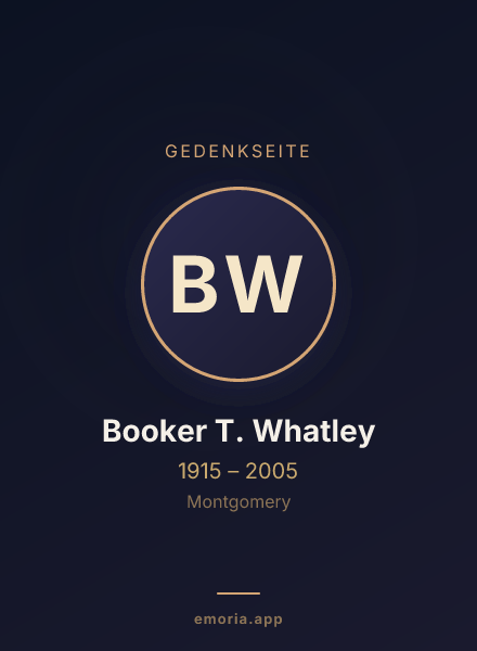 Gedenkportrait von Booker T. Whatley