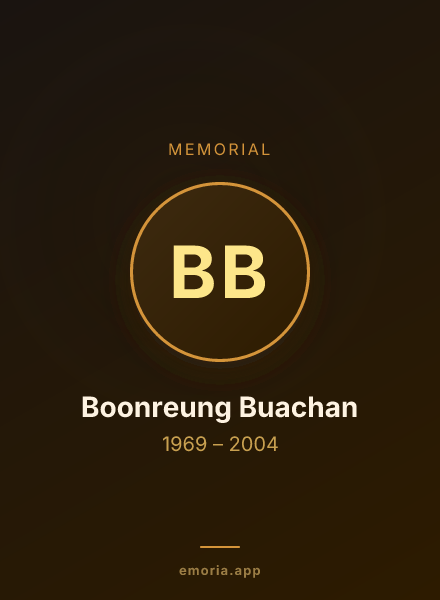 Memorial portrait of Boonreung Buachan