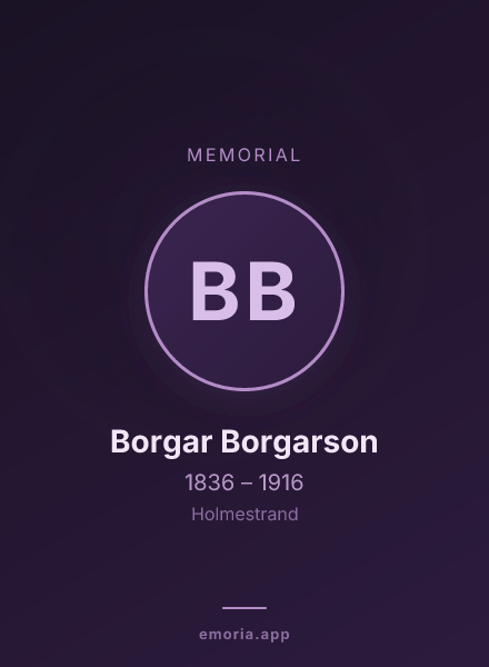 Memorial portrait of Borgar Borgarson