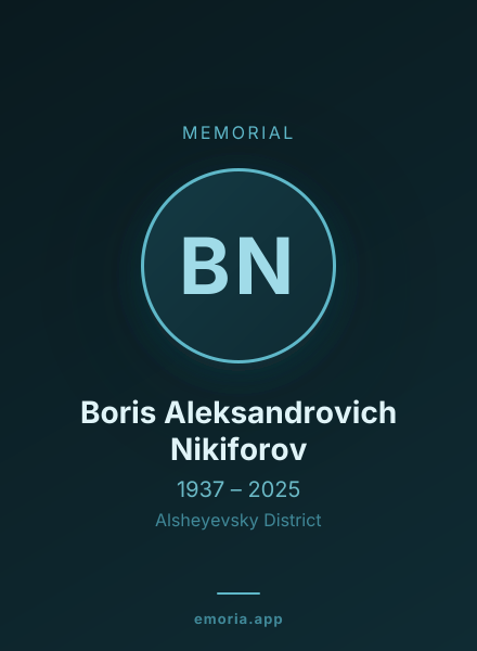 Memorial portrait of Boris Aleksandrovich Nikiforov