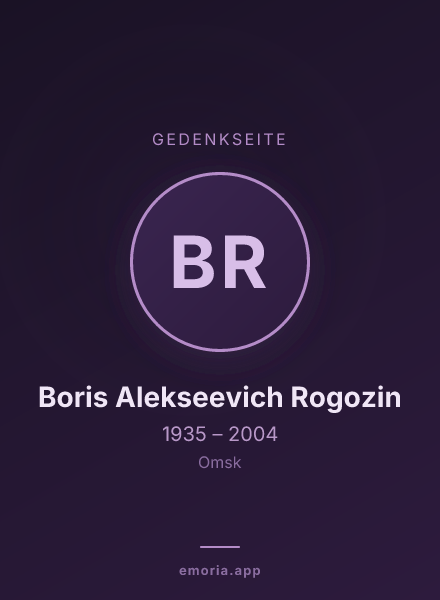 Gedenkportrait von Boris Alekseevich Rogozin