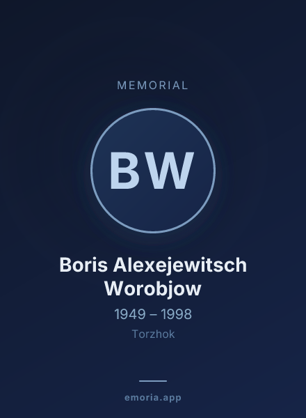 Memorial portrait of Boris Alexejewitsch Worobjow