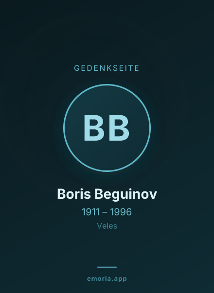 Gedenkportrait von Boris Beguinov