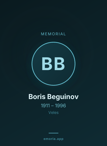 Memorial portrait of Boris Beguinov