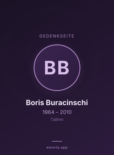 Gedenkportrait von Boris Buracinschi