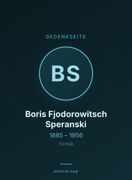 Gedenkportrait von Boris Fjodorowitsch Speranski