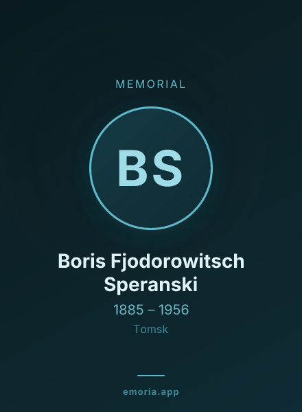 Memorial portrait of Boris Fjodorowitsch Speranski