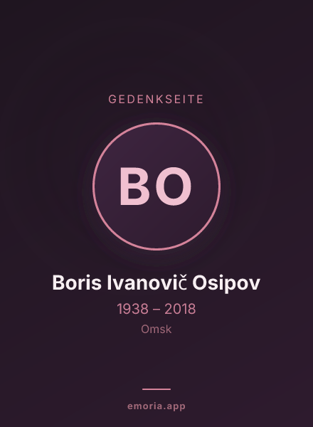Gedenkportrait von Boris Ivanovič Osipov