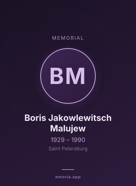 Memorial portrait of Boris Jakowlewitsch Malujew