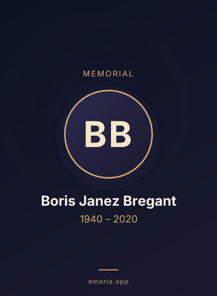 Memorial portrait of Boris Janez Bregant