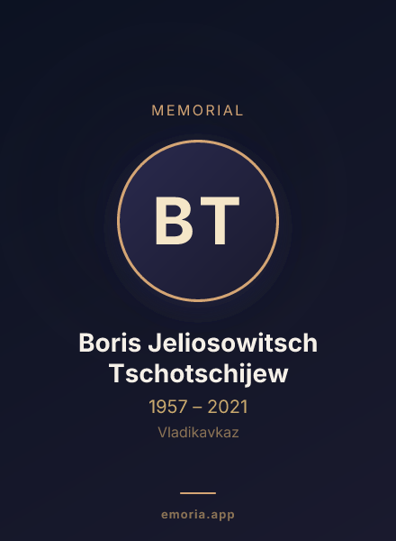 Memorial portrait of Boris Jeliosowitsch Tschotschijew