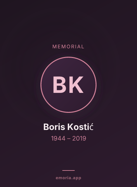 Memorial portrait of Boris Kostić