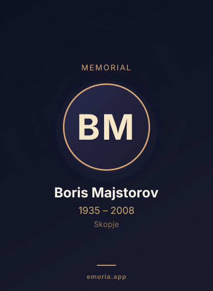 Memorial portrait of Boris Majstorov