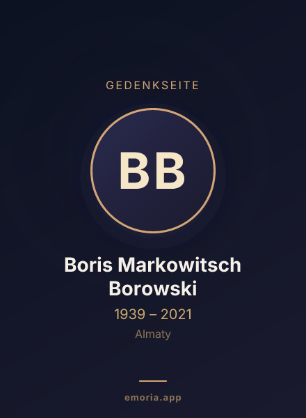 Gedenkportrait von Boris Markowitsch Borowski