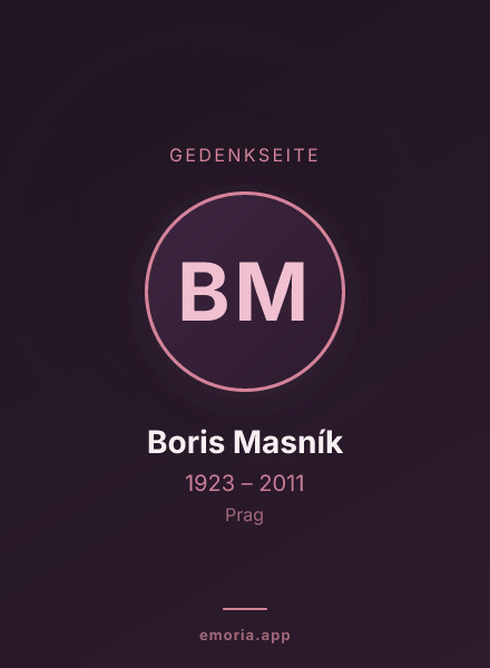 Gedenkportrait von Boris Masník