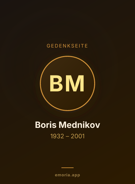 Gedenkportrait von Boris Mednikov