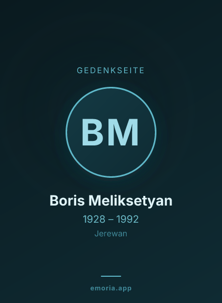 Gedenkportrait von Boris Meliksetyan