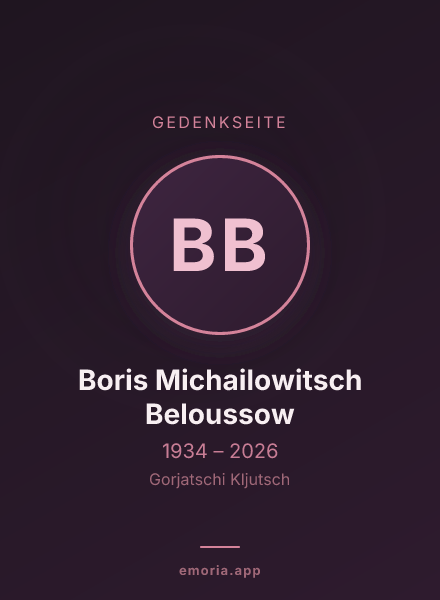 Gedenkportrait von Boris Michailowitsch Beloussow