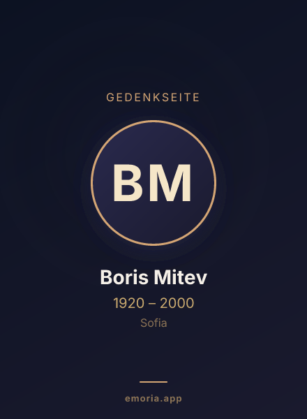 Gedenkportrait von Boris Mitev