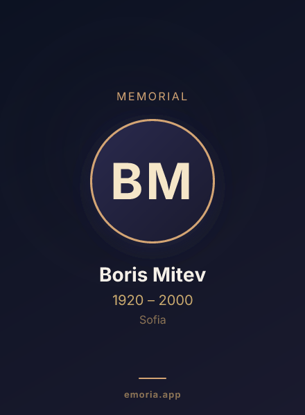 Memorial portrait of Boris Mitev