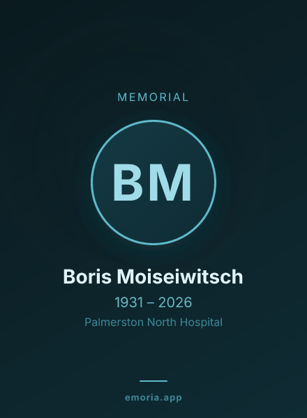 Memorial portrait of Boris Moiseiwitsch