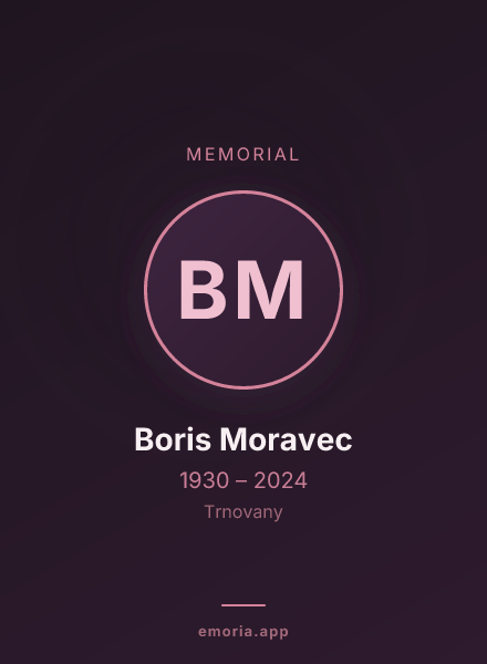 Memorial portrait of Boris Moravec