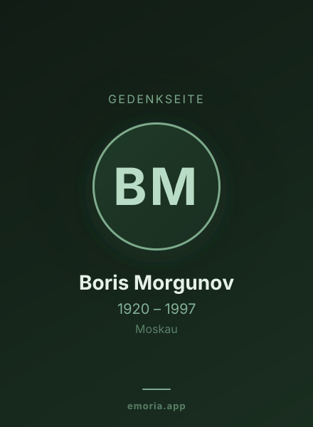 Gedenkportrait von Boris Morgunov