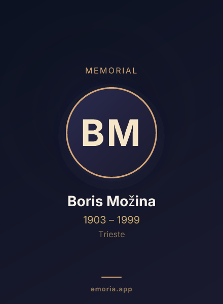 Memorial portrait of Boris Možina
