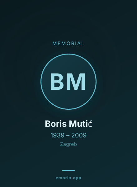 Memorial portrait of Boris Mutić