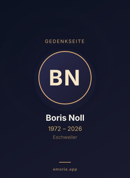 Gedenkportrait von Boris Noll