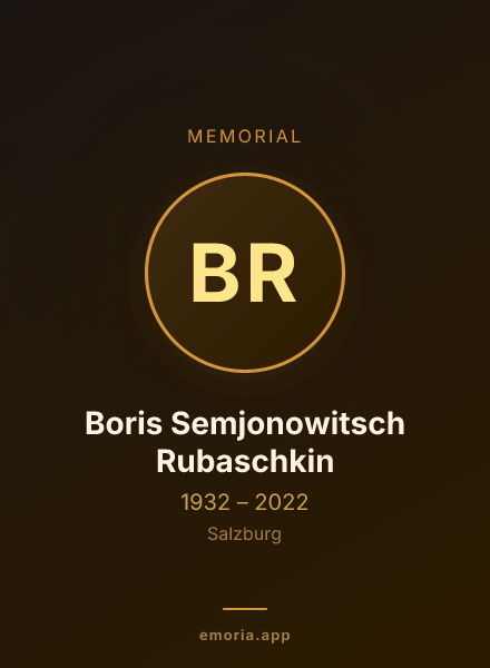Memorial portrait of Boris Semjonowitsch Rubaschkin