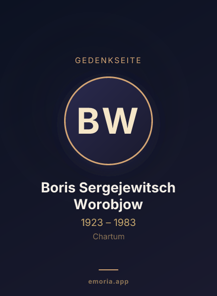 Gedenkportrait von Boris Sergejewitsch Worobjow