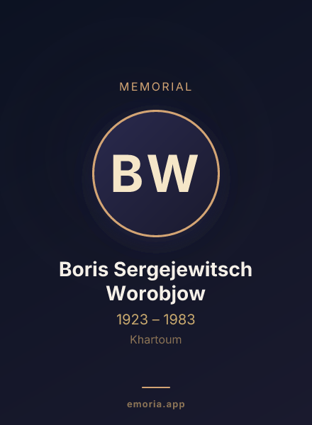 Memorial portrait of Boris Sergejewitsch Worobjow