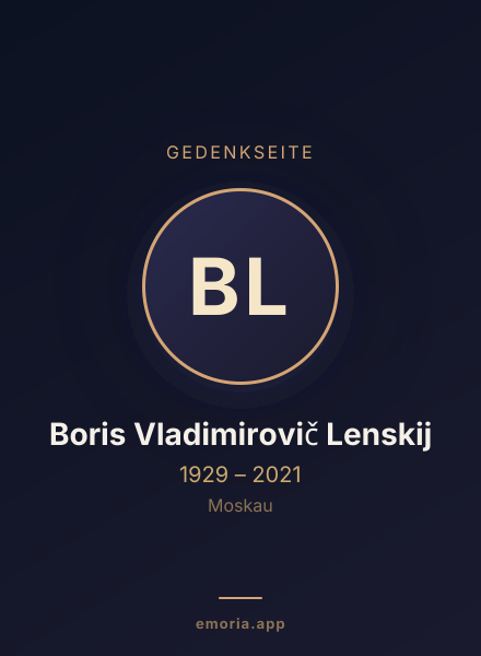 Gedenkportrait von Boris Vladimirovič Lenskij