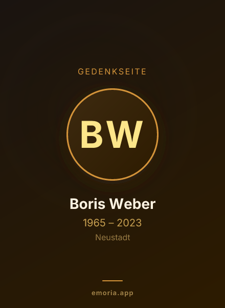 Gedenkportrait von Boris Weber