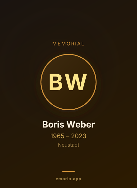 Memorial portrait of Boris Weber