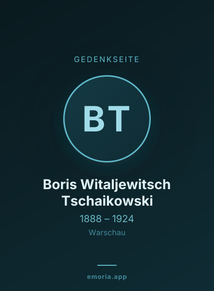 Gedenkportrait von Boris Witaljewitsch Tschaikowski