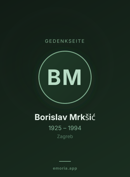 Gedenkportrait von Borislav Mrkšić